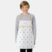 Personalised Autumnal Botanical Fall Pattern Apron エプロン (着用した状態)