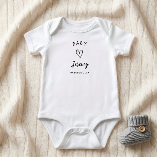 Personalised Baby Announcement, Pregnancy Reveal ベビーボディスーツ