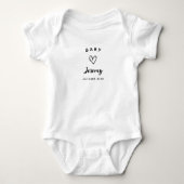 Personalised Baby Announcement, Pregnancy Reveal ベビーボディスーツ (正面)