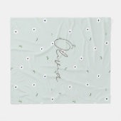 Personalised baby blanket, Floral baby gift フリースブランケット (正面(横))