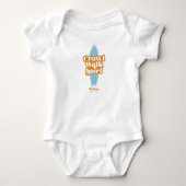Personalised Baby Bodysuit, Crawl Walk Surf Summer ベビーボディスーツ (正面)