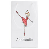 Personalised Ballerina Ballet Dancer スモールペーパーバッグ (裏面)