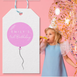 Personalised Balloon Party birthday christening  ギフトタグ
