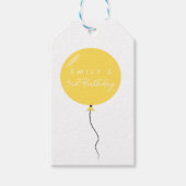 Personalised Balloon Party birthday christening  ギフトタグ (正面)