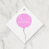 Personalised Balloon Party birthday christening  フェイバータグ (正面)