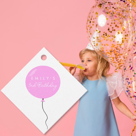 Personalised Balloon Party birthday christening  フェイバータグ