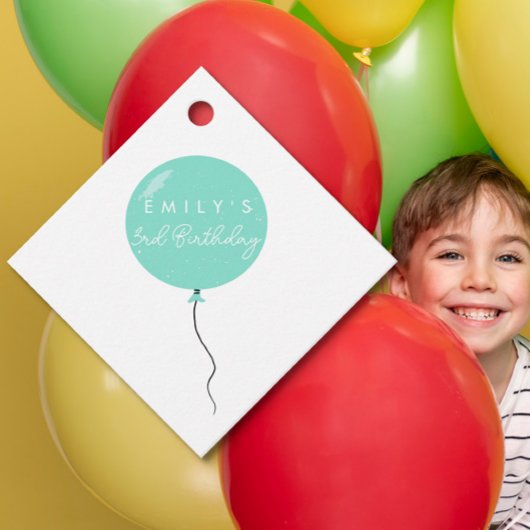 Personalised Balloon Party birthday christening  フェイバータグ