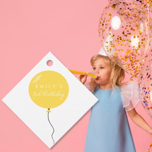 Personalised Balloon Party birthday christening  フェイバータグ