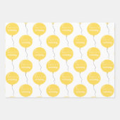 Personalised Balloon Party birthday christening  ラッピングペーパーシート (正面3)