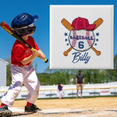 Personalised Baseball Name & Number Button | Custo 缶バッジ