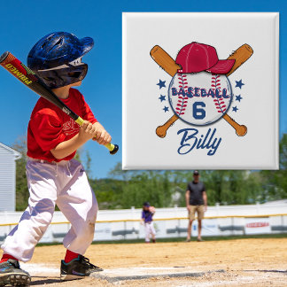 Personalised Baseball Name & Number Button | Custo 缶バッジ