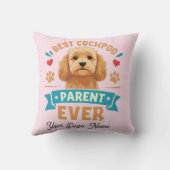 Personalised Best Cockapoo Parent Ever Throw クッション (裏面)