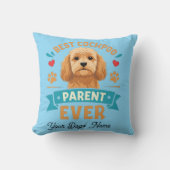 Personalised Best Cockapoo Parent Ever Throw クッション (正面)