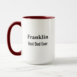 Personalised Best Dad Ever Monogrammed マグカップ