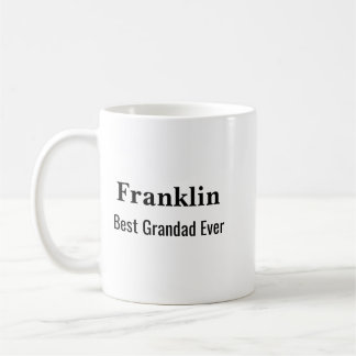 Personalised Best Grandad Ever Monogrammed コーヒーマグカップ