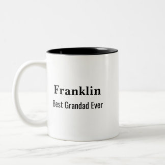 Personalised Best Grandad Ever Monogrammed ツートーンマグカップ