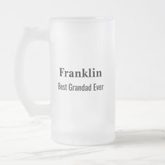 Personalised Best Grandad Ever Monogrammed フロストグラスビールジョッキ