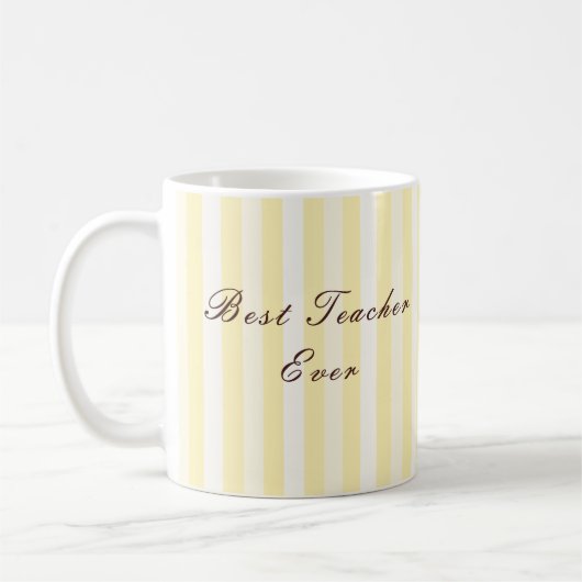 Personalised Best Teacher Ever Mug コーヒーマグカップ (左)