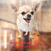 Personalised Beware Of The Chihuahua Aggro Nasty ウィンドウサイン (シート2)