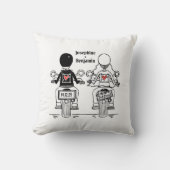 Personalised Biker Bride + Groom Wedding Gift クッション (正面)