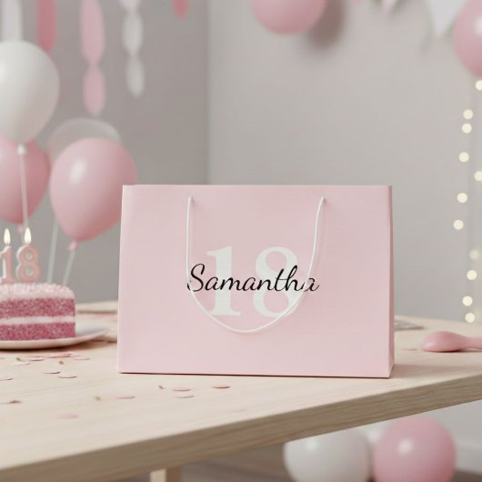 Personalised Birthday Gift Bag, Birthday Gift Bag ラージペーパーバッグ