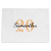 Personalised Birthday Gift Bag, Birthday Gift Bag ラージペーパーバッグ (正面)