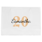 Personalised Birthday Gift Bag, Birthday Gift Bag ラージペーパーバッグ (裏面)
