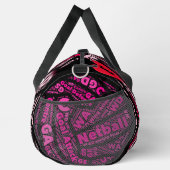Personalised Black And Pink Netball  ダッフルバッグ (右)