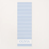 Personalised Blue and white stripes beach house  ヨガマット (正面)