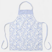 Personalised Blue Paint Strokes Pattern Apron エプロン (正面)