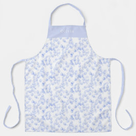 Personalised Blue Paint Strokes Pattern Apron エプロン