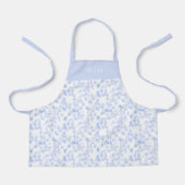Personalised Blue Paint Strokes Pattern Apron エプロン (正面)