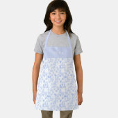 Personalised Blue Paint Strokes Pattern Apron エプロン (インサイチュ)