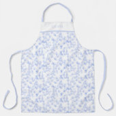 Personalised Blue Paint Strokes Pattern Apron エプロン (正面)