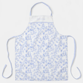Personalised Blue Paint Strokes Pattern Apron エプロン