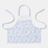 Personalised Blue Paint Strokes Pattern Apron エプロン (正面)