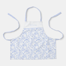 Personalised Blue Paint Strokes Pattern Apron エプロン
