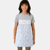 Personalised Blue Paint Strokes Pattern Apron エプロン (インサイチュ)