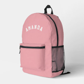 Personalised Blush Pink Kids Back to School プリントバックパック