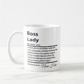Personalised Boss Lady Definition コーヒーマグカップ (左)