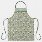 Personalised Botanical Flower Floral Pattern. エプロン (正面)