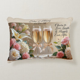 Personalised  Bridal Pillow-Happily Ever After アクセントクッション