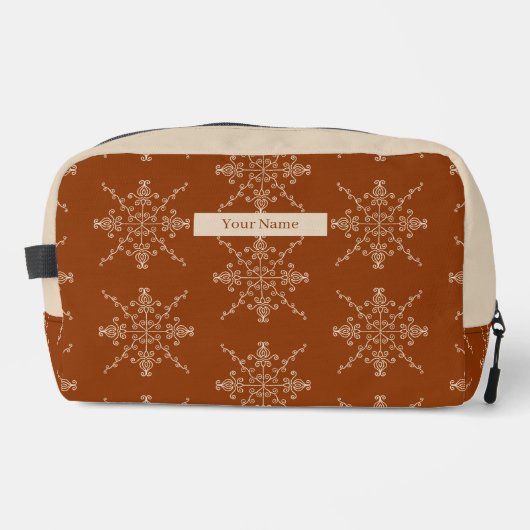 Personalised Brown Indian Boho Line Art Design ドップキット (正面)