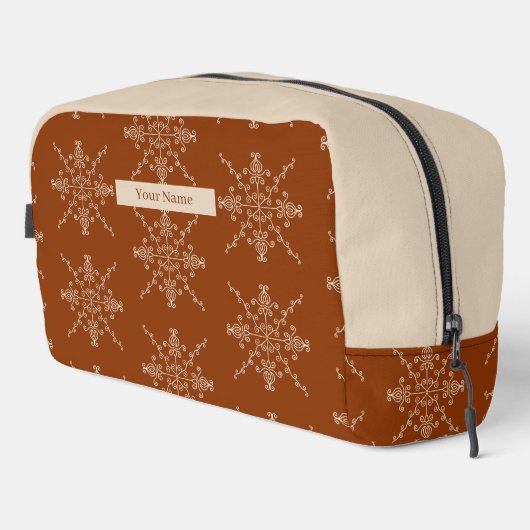 Personalised Brown Indian Boho Line Art Design ドップキット (右コーナー)