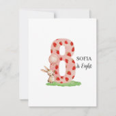Personalised Bunny 8th Birthday Card Daughter シーズンカード (正面)