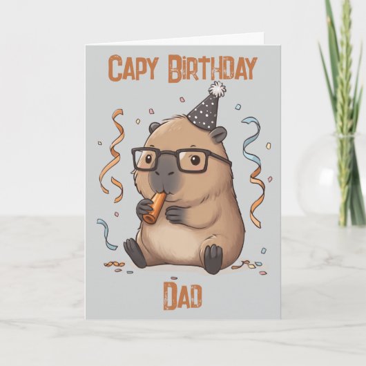Personalised Capybara Birthday Card カード (正面)