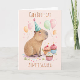 Personalised Capybara Birthday Card カード