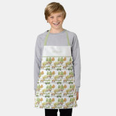 Personalised Cars Pattern Apron. エプロン (着用した状態)