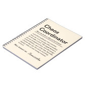 Personalised Chaos Coordinator Definition ノートブック (左側)
