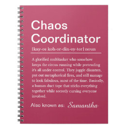 Personalised Chaos Coordinator Definition ノートブック